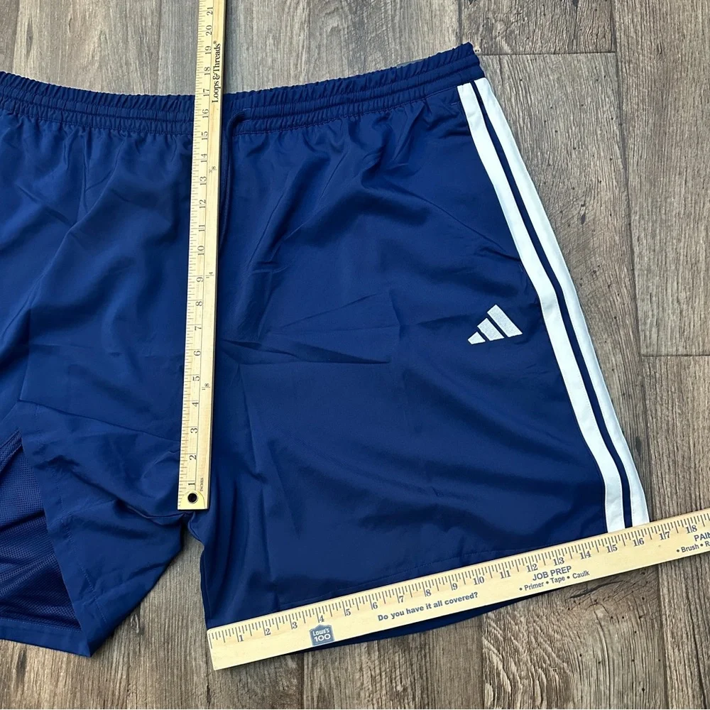 Adidas Multi Sport 3 Stripes Shorts Men’s Size 3XLT Dark Blue White